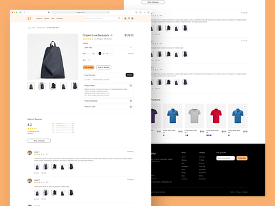 Product Page UI for a Fashion eCommerce Website product details product details page product page ui ux for ecommerce