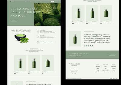 Skincare Website Design ui