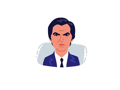 Adam Scott (Severance) actor adam scott avatar character design face flat flat design head illustration minimal portrait severance tv show vector