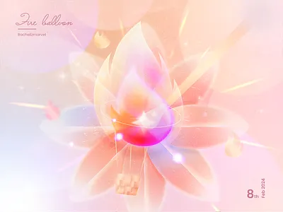 Fire you wish balloon design fire flower illustration vector