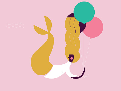 Happy Fri-yay! balloon celebrate mermaid sea wip women
