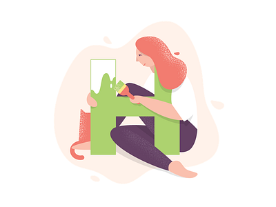 Tutorial Illustration app cat cuberto drawing girl graphics icons illustration ui ux