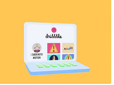 Hello, Dribbble! 2d after effects first shot flat hello laptop motion shape layers debut shot