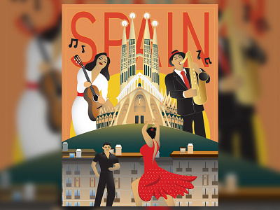 Viva Espania! art illustration spain