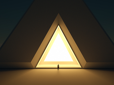 The gate 3d cinema4d design gate pyramid render rendering