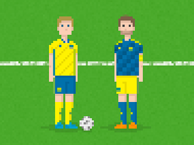 FIFA World Cup 2018 - Sweden 8 bit andreas granqvist fifa world cup football futbol pixel art russia 2018 seb larsson soccer suecia svff sweden