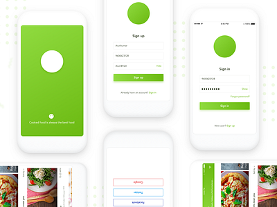 Food Delivery App Splash Signup Signin app creative design food restaurants signin signup splash ui ux visual