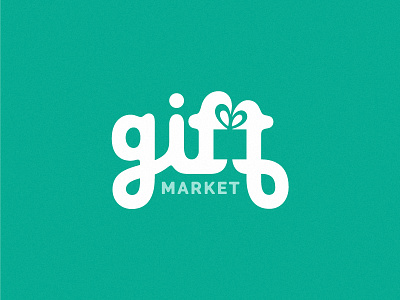 Gift Market box gift lettering logo text type