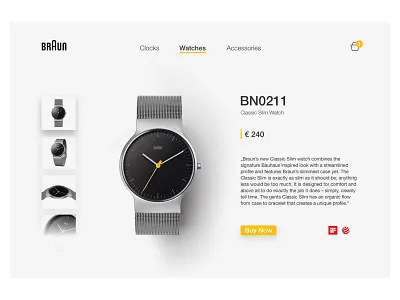 Braun-Watches redesign braun clean dieter minimal rams sketch ui ux watch website
