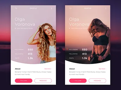 User Profile Screen - Social App 006 app daily ui dailyui design interface mobile profile ui user user profile ux