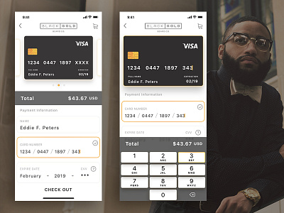 Daily UI Challenge #2 - Credit Card/Checkout 100daychallenge app appdesign beard creditcard daily ui glitcheffect logo photoshop prospect ui uidesign