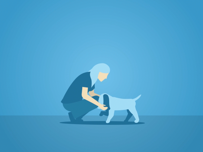 Blue Dog animation chase dog run squirrel yard