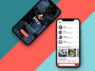 Hey Chat - App UI app chat hey messenger mobile trends ui ux