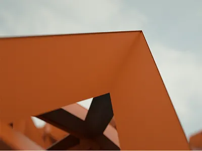Edge 3d cinema4d color orange simple