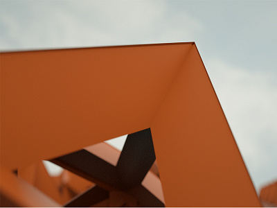 Edge 3d cinema4d color orange simple