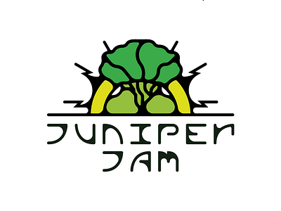 Juniper Jam • • • alligator branding custom festival green jam juniper logo music tree typography