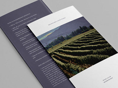 Reasonably Good Wines brochure wine