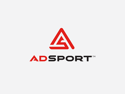 AdSport Logo adsport as monogram negative space sports marketing