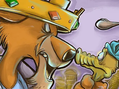 Prince John and Sir Hiss disney prince john procreate robin hood sir hiss