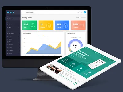 APEZ - Responsive Multi-Purpose HTML5 Template calendar client css3 envato html5 invoice photoshop project startup themeforest ui web