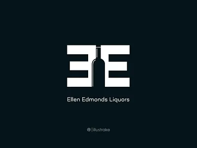 E.E. Liquors Logo illustration beer logo bottle logo bottle mark branding ee escher illustration lettermark liquor logo symbol