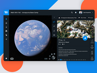 Wal With Yeti Virtual Trekking concept ui design ui ux design ux design web design