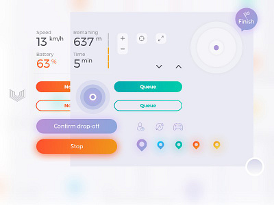 Layout UI Elements for robot "Mariam" app assistant elements job layout material minimal play robot tablet ui work