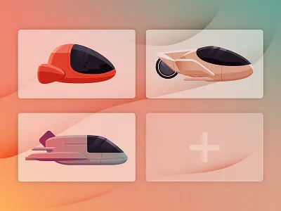 Futuristic Cars car future futuristic gradient illustration jet modern plane sport vehicle