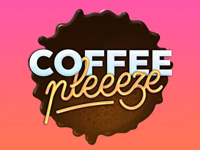 Coffee coffee liquid please splash sticker