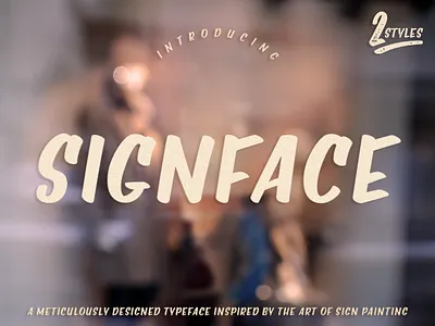 Signface font sign painter sign painting typeface