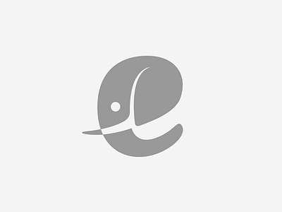 E for Elephant 36 days of type animal e elephant logo minimalist type typography