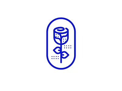 Flowers animal blue design flowers illustration logo marks minimal retro symbol vintage