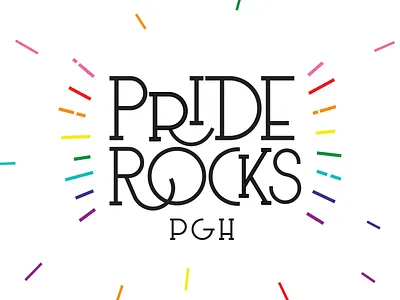 Pride Rocks PGH lgbt lgbtq logo music music festival pittsburgh pride rainbow rock
