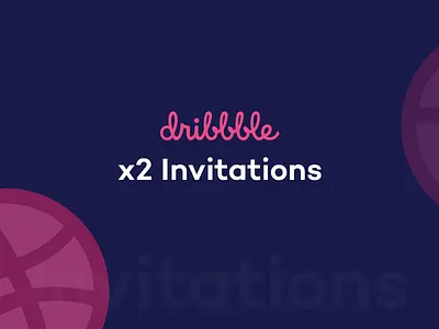 2x Dribbble Invitations (Expired) dribbble giveaway invitation invite invites