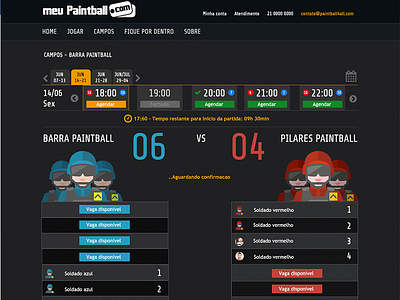 Paintball black dark design games gun intrface paintball sports squad team ui ux