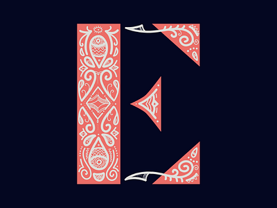 36 Days Of Type - E 36 days of type 36daysoftype dropcap e letter ornamental procreate