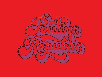 Poutine Republic 60s 70s lettering logotype poutine