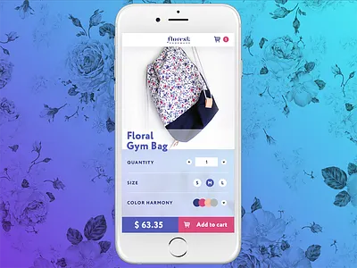 Daily UI 033 - Customize Product 033 customize daily ui floresk gym bag product