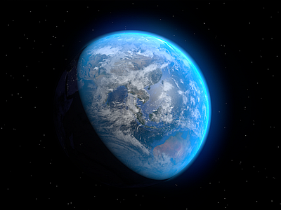 Third Rock 3d blender earth