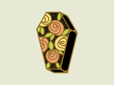 Casket Spray casket coffin enamel flower macabre pin rose