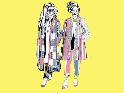 When fashion is lyfe. art branding colourful cute drawing fashion fashion illustration girls illustration illustrations ux
