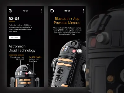 Daily UI #095 dailyui product productui r2q5 sphero starwars tour uidesign uxdesign
