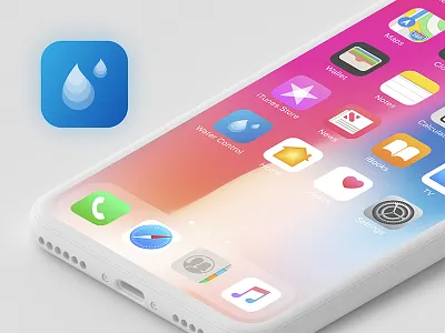 Water Control App Icon app icon apple dailyui dailyui005 design icon ios iphone logo mobile ui web