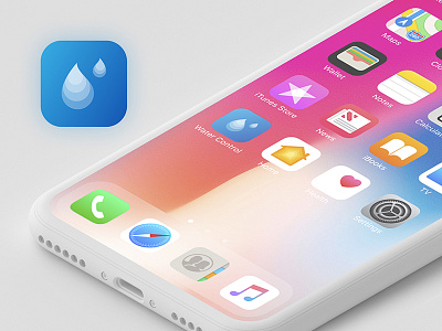 Water Control App Icon app icon apple dailyui dailyui005 design icon ios iphone logo mobile ui web