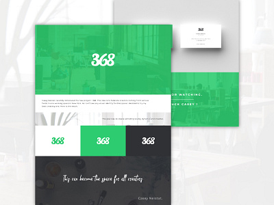 368 | Visual Identity branding casey eight identity mockups neistat six three visual workingspace