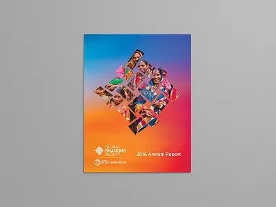 GFF Cover Concept annual report bank color concept cover design finance global women