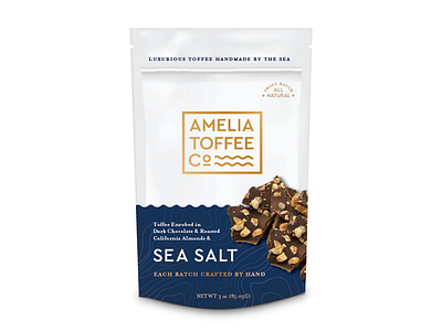 Amelia Toffe all natural branding candy chocolate packaging sea sweets toffee