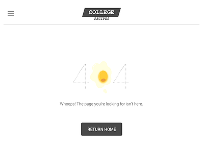 DailyUI - 008 - 404 Page 008 404 page dailyui egg recipes