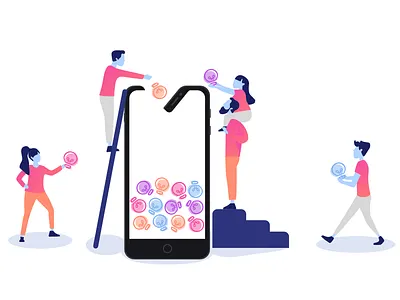 Digital suggestion box branding collaboration creative digital design engaging coworkers graphic design idea management illustration social media team building