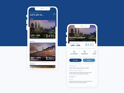 Jetto UI app blue flights ios photography travel
